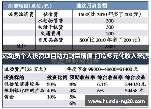 运动员个人投资项目助力财富增值 打造多元化收入来源